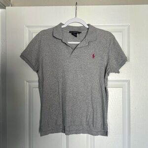 Gray and pink Ralph Lauren polo shirt
